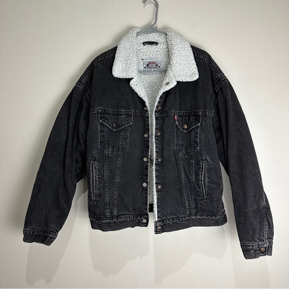 Vintage Levis Denim Sherpa Lined Jacket San Fran Size Large